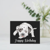 Carte Postale Joyeux anniversaire Dalmatien Amoureux des chiens (Debout devant)