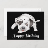 Carte Postale Joyeux anniversaire Dalmatien Amoureux des chiens (Devant / Derrière)