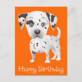 Carte Postale Joyeux Anniversaire Dalmatien Chien Chien Chien Or (Devant)