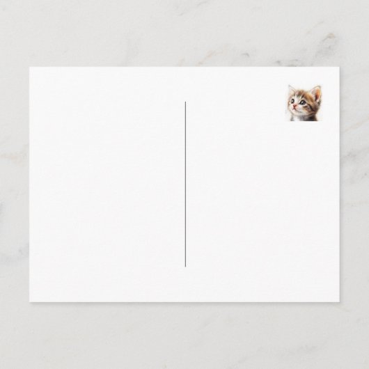 Carte Postale Joyeux Anniversaire, Dame aux chats, Adulte aux ch (Dos)