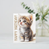 Carte Postale Joyeux Anniversaire, Dame aux chats, Adulte aux ch (Debout devant)