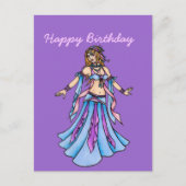 Carte Postale Joyeux Anniversaire Danseuse du Ventre (Devant)