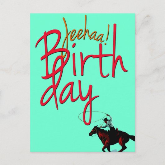 Carte Postale Joyeux anniversaire de Cowboy (Devant)