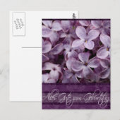 Carte Postale Joyeux anniversaire de German Lilac Blossoms (Devant / Derrière)