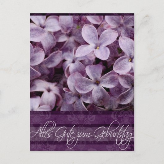 Carte Postale Joyeux anniversaire de German Lilac Blossoms (Devant)