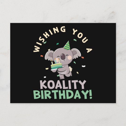 Carte Postale Joyeux Anniversaire De Koalité Pour Vous Koala (Devant)