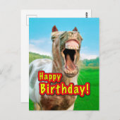 Carte Postale Joyeux anniversaire de la Happy horse (Devant / Derrière)