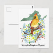 Carte Postale Joyeux anniversaire de la part du Cardinal de Virg (Devant / Derrière)