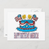 Carte Postale Joyeux anniversaire de l'Amérique (Devant / Derrière)