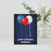 Carte Postale Joyeux anniversaire de l'Amérique (ballons) (Debout devant)