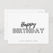 Carte Postale Joyeux anniversaire de l'employé d'affaires (Devant / Derrière)