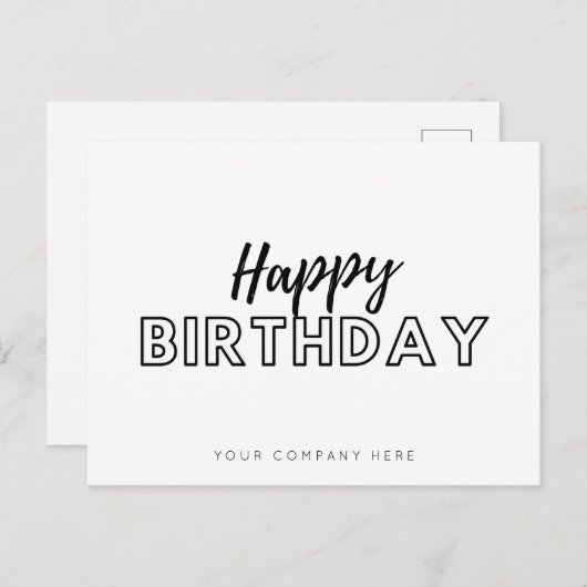 Carte Postale Joyeux anniversaire de l'employé d'affaires (Devant / Derrière)