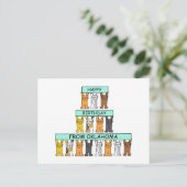 Carte Postale Joyeux anniversaire de Oklahoma Cartoon Cats (Debout devant)