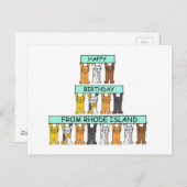 Carte Postale Joyeux anniversaire de Rhode Island (Devant / Derrière)