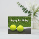 Carte Postale Joyeux anniversaire de tennis (Debout devant)