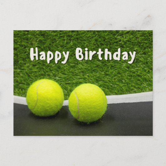 Carte Postale Joyeux anniversaire de tennis (Devant)