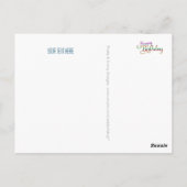 Carte Postale JOYEUX ANNIVERSAIRE - design de texte + vos propre (Dos)