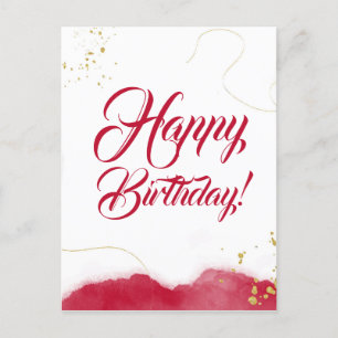 Carte Postale Joyeux anniversaire design moderne abstrait minima