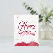 Carte Postale Joyeux anniversaire design moderne abstrait minima (Debout devant)