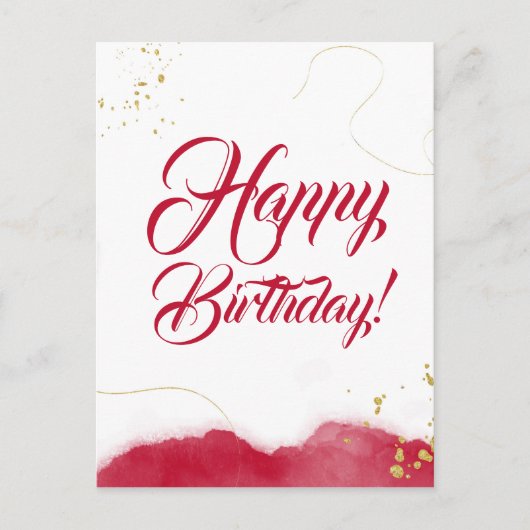 Carte Postale Joyeux anniversaire design moderne abstrait minima (Devant)