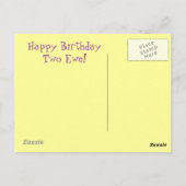 Carte Postale Joyeux Anniversaire Deux Ewe (Dos)