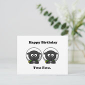 Carte Postale Joyeux Anniversaire Deux Ewe À Vous Cartoon (Debout devant)