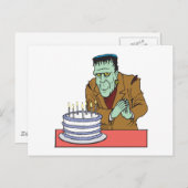 Carte Postale Joyeux anniversaire d'Halloween (Devant / Derrière)