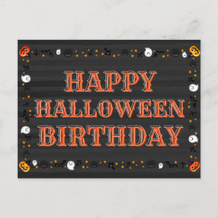 Carte Postale Joyeux anniversaire d'Halloween