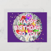 Carte Postale Joyeux Anniversaire Diamond (Devant / Derrière)