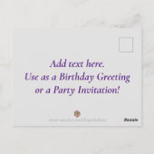 Carte Postale Joyeux Anniversaire Diamond (Dos)