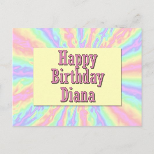Carte Postale Joyeux anniversaire Diana (Devant)
