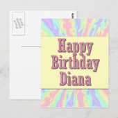 Carte Postale Joyeux anniversaire Diana (Devant / Derrière)