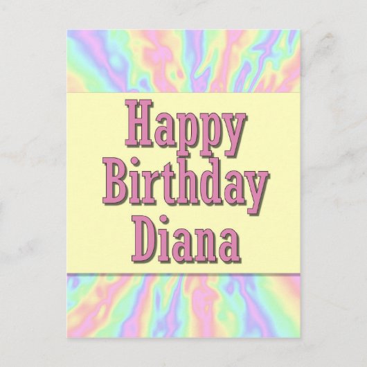 Carte Postale Joyeux anniversaire Diana (Devant)
