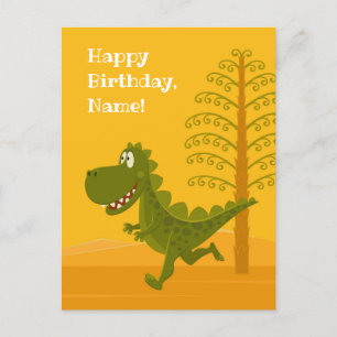 Carte Postale Joyeux anniversaire Dinosaur Dino Jurassic