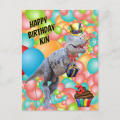 Carte Postale Joyeux Anniversaire Dinosaure ! (Personnaliser le  (Devant)