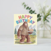 Carte Postale Joyeux anniversaire drôle BigFoot Sasquatch (Debout devant)