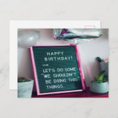 Carte Postale Joyeux anniversaire ! Drôle malin (Devant / Derrière)