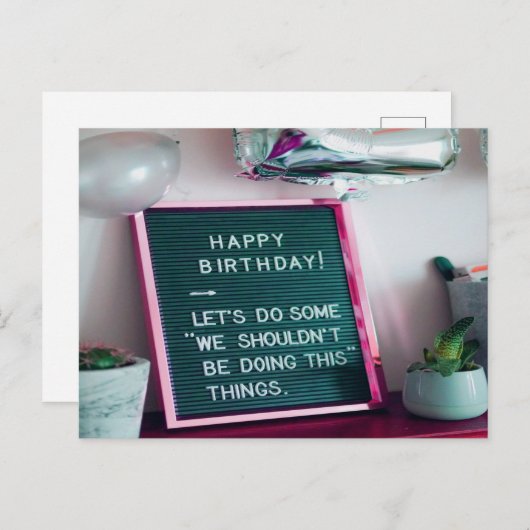 Carte Postale Joyeux anniversaire ! Drôle malin (Devant / Derrière)