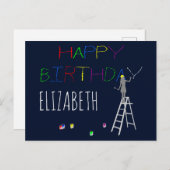 Carte Postale Joyeux anniversaire drôle personnalisable (Devant / Derrière)