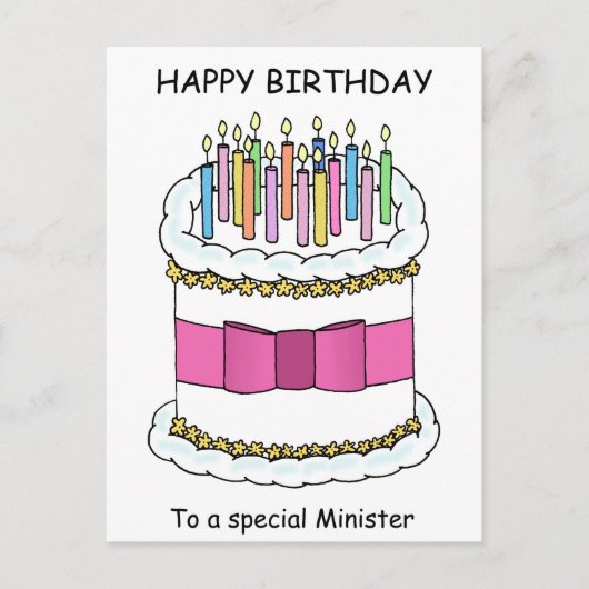 Carte Postale Joyeux anniversaire du ministre (Devant)