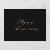 Carte Postale Joyeux Anniversaire écriture script police dorée n (Devant)