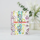Carte Postale Joyeux Anniversaire Élégant (Debout devant)