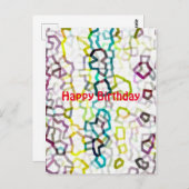 Carte Postale Joyeux Anniversaire Élégant (Devant / Derrière)