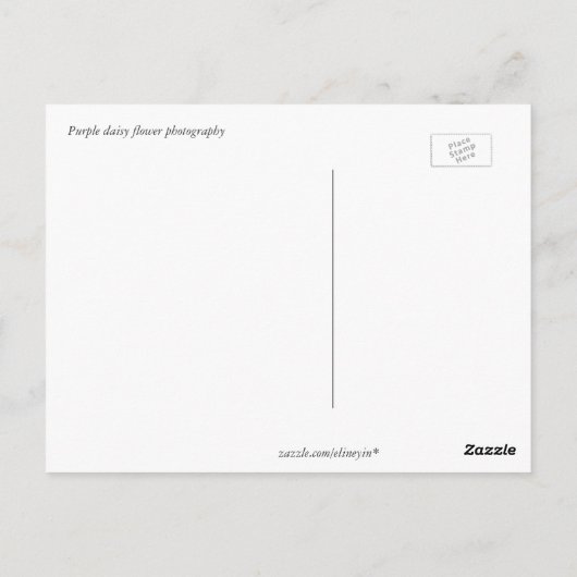 Carte Postale Joyeux anniversaire, élégante fleur marguerite vio (Dos)