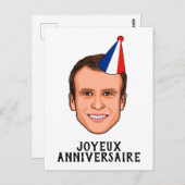 Carte Postale JOYEUX ANNIVERSAIRE Emmanuel Macron Anniversaire (Devant / Derrière)