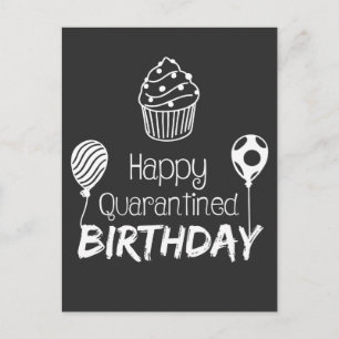 Carte Postale Joyeux anniversaire en quarantaine