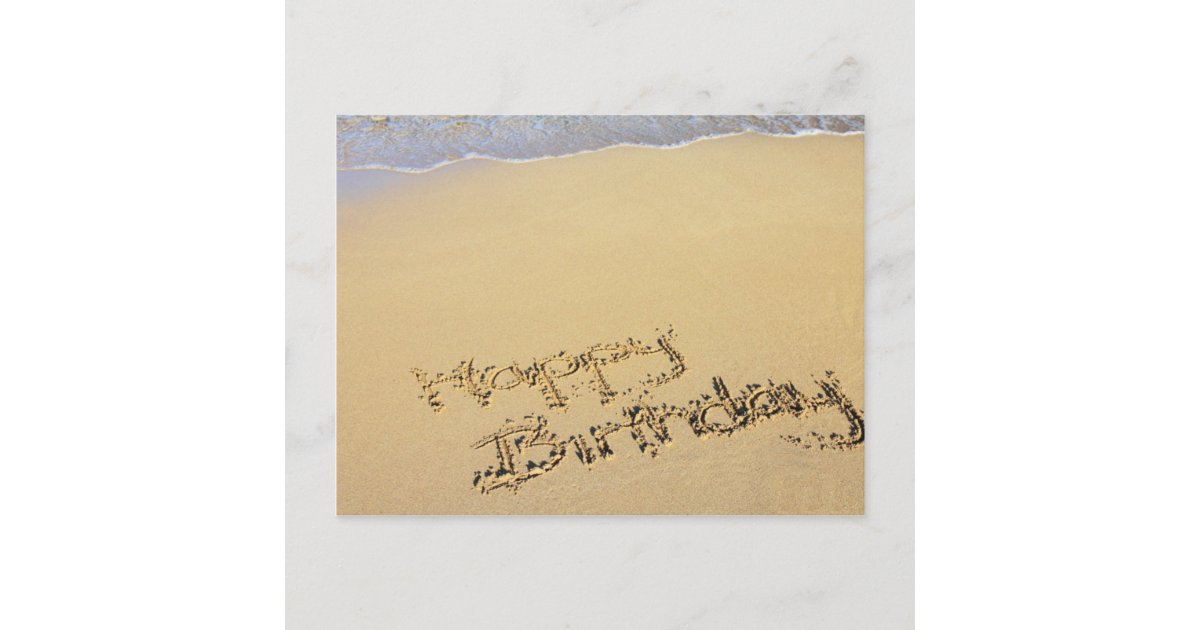 Carte Postale Joyeux Anniversaire En Sable Zazzle Be