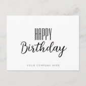 Carte Postale Joyeux Anniversaire Entreprise Simple (Devant)