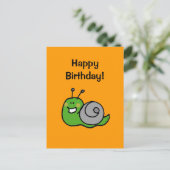 Carte Postale Joyeux anniversaire ! (escargot) (Debout devant)