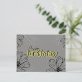 Carte postale joyeux anniversaire esthétique  (Debout devant)